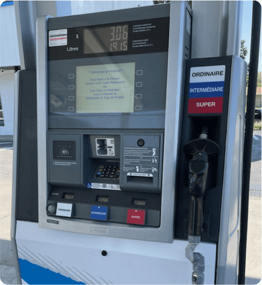 A PIN pad at a pump.