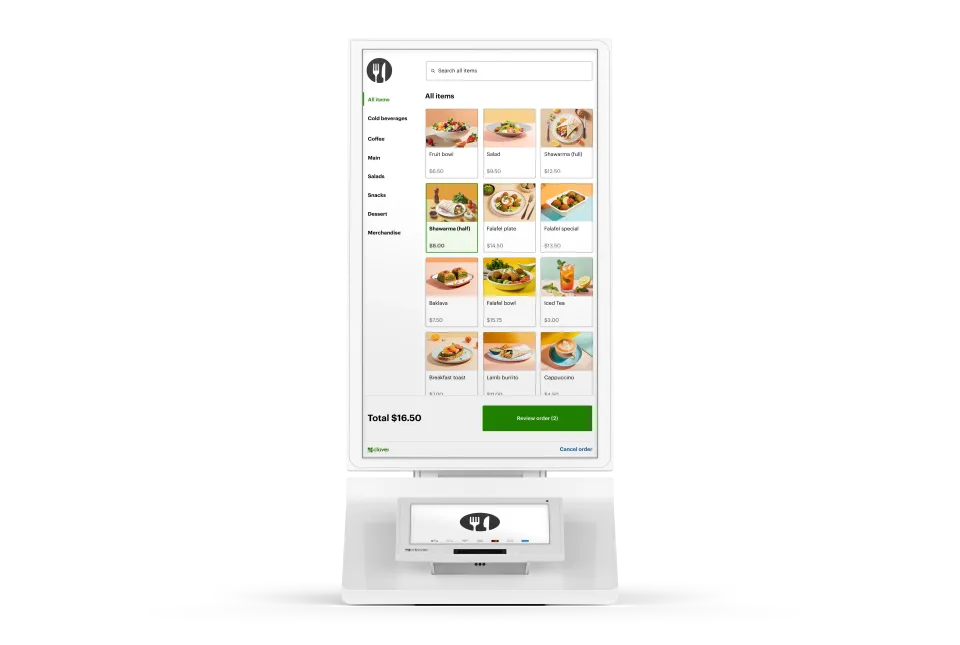 A Clover self-serve ordering kiosk.