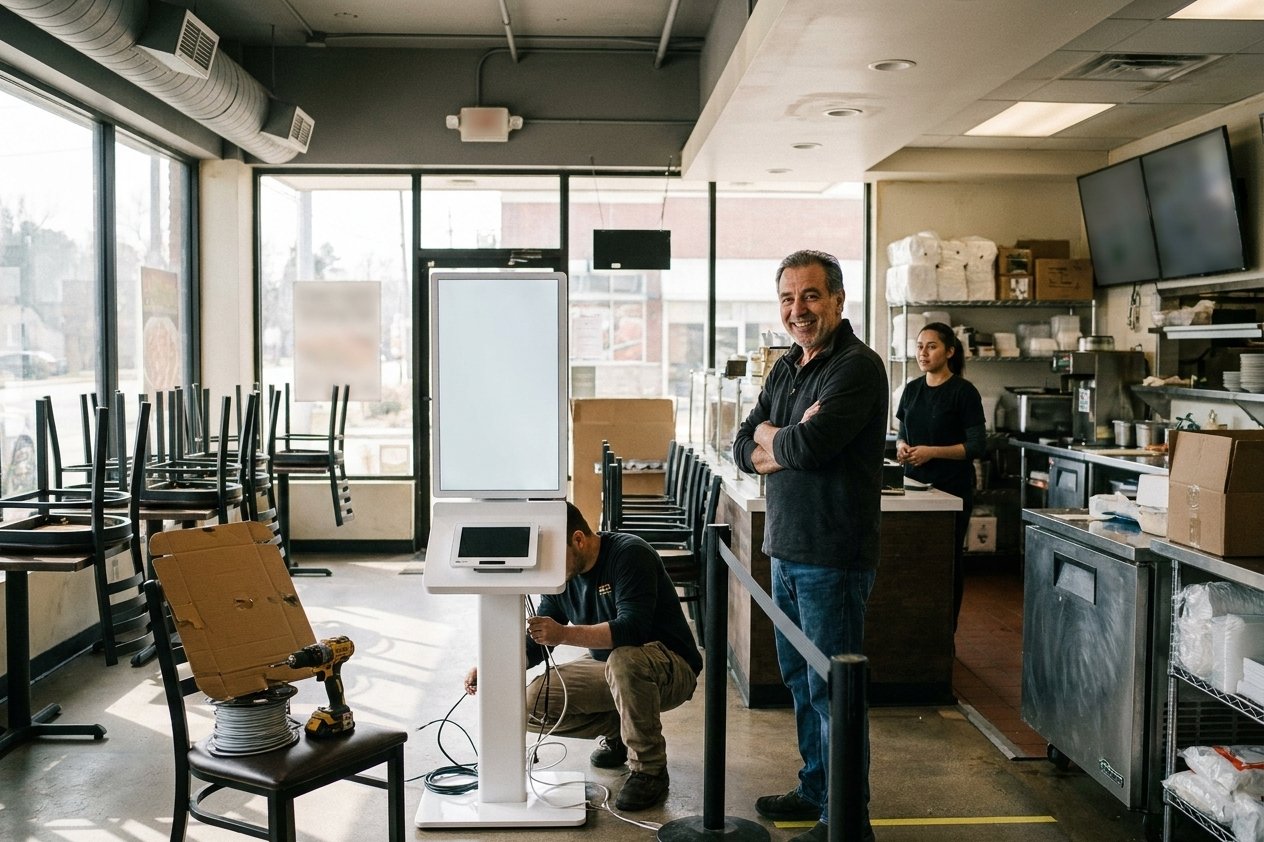 A kiosk rollout being planned before launch.