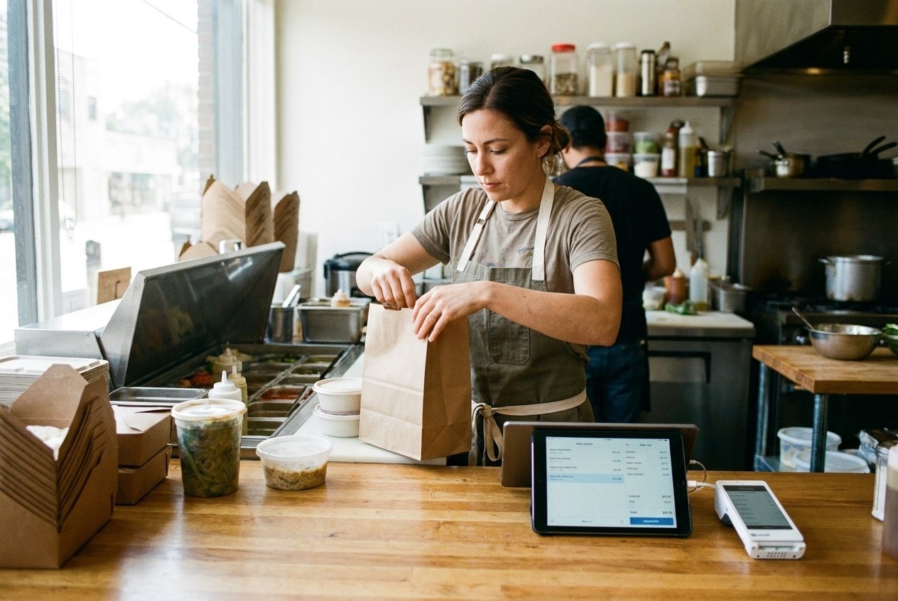 Counter, tableside and online order channels shown together.